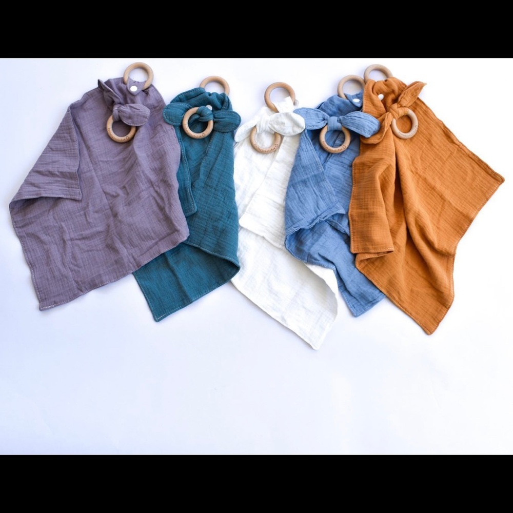 Organic teether / muslin burp cloth